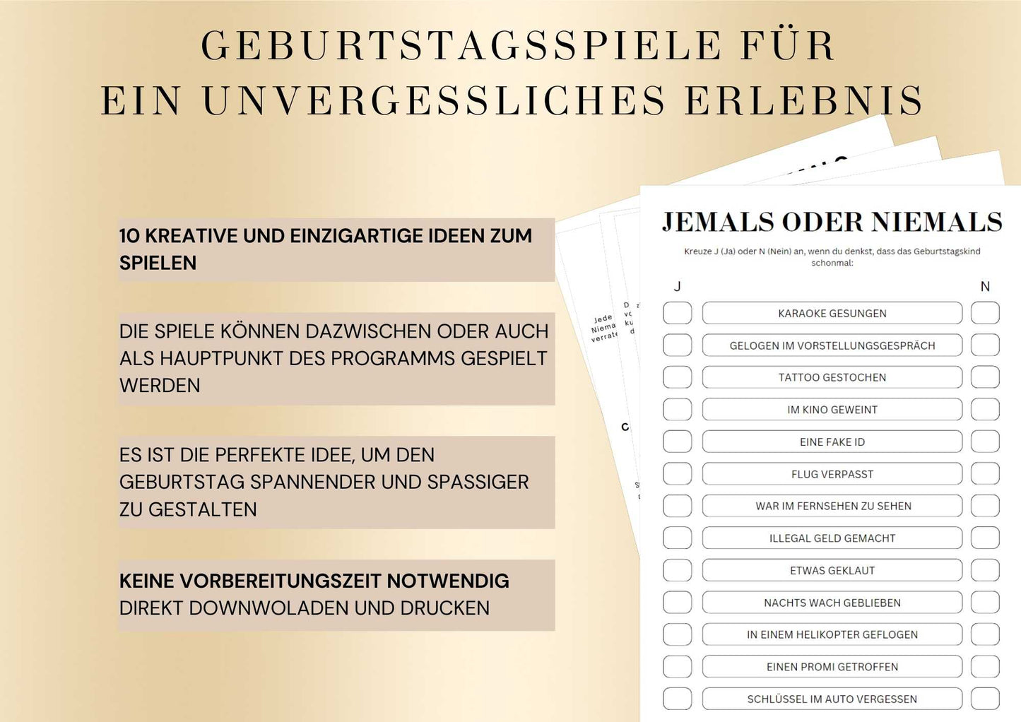 51 Geburtstagsspiel Set - Geboren in 1974