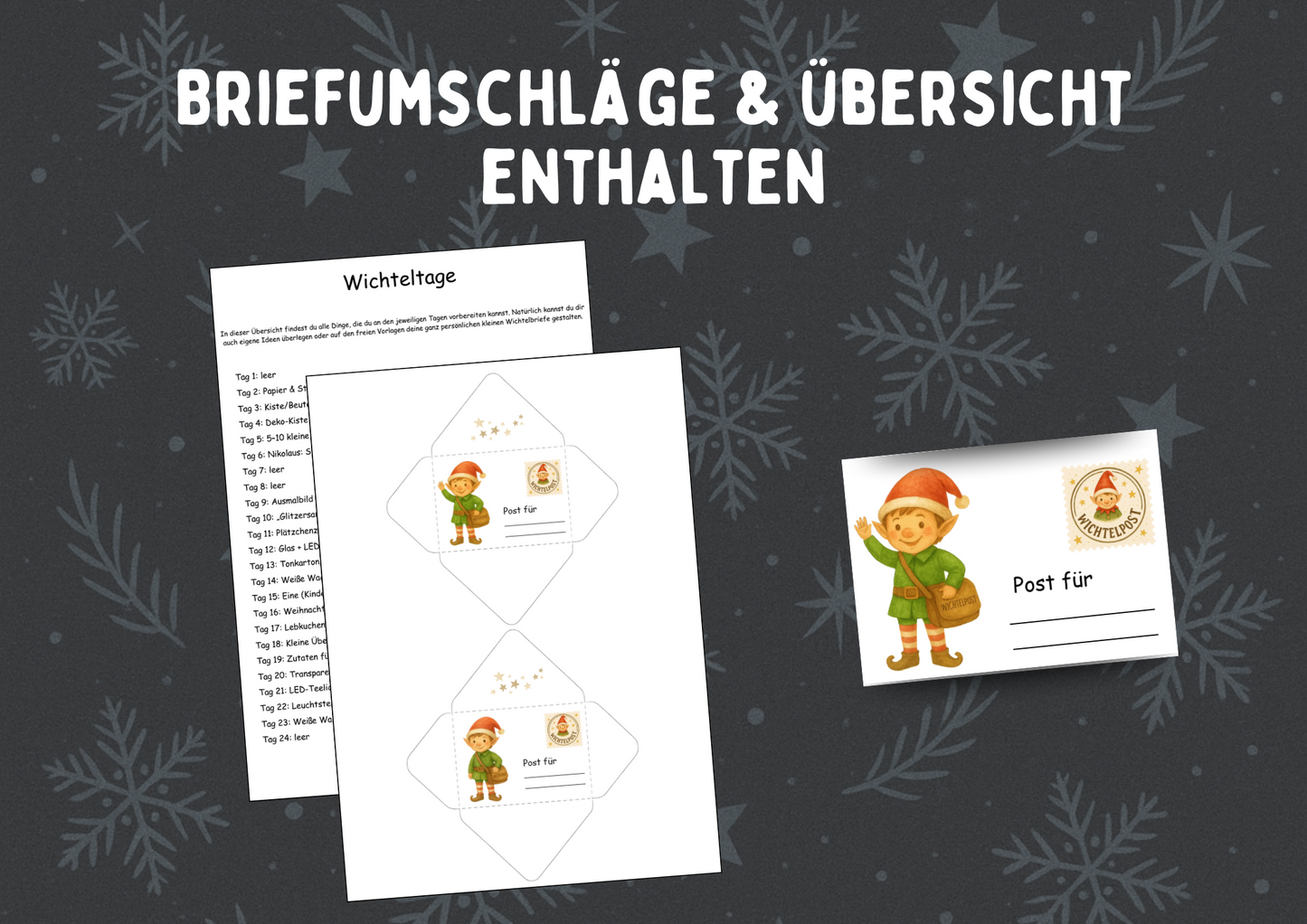 Weihnachtswichtel- 25 Wichtelbriefe