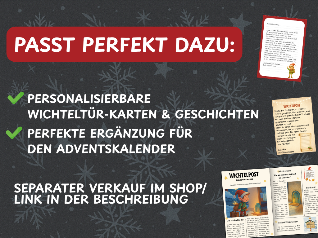 Weihnachts-Adventskalender Karten