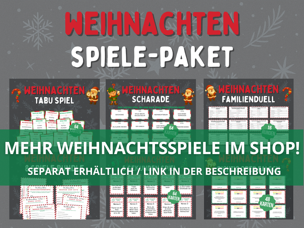 Weihnachtsspiel - Geschenke Wichteln Spiel
