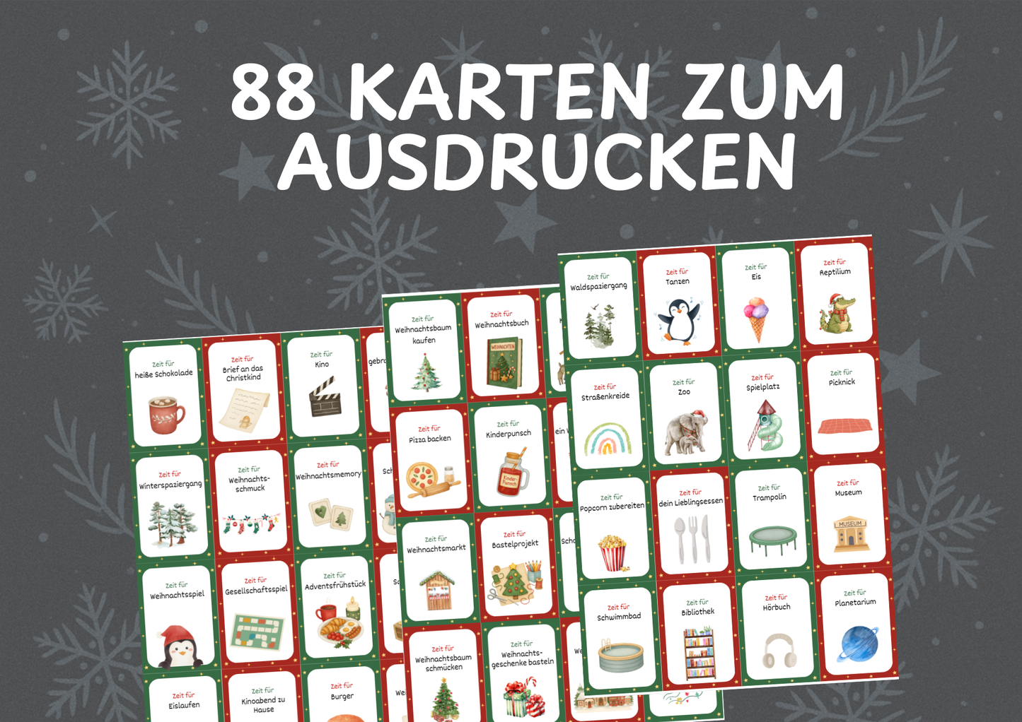 Weihnachts-Adventskalender Karten