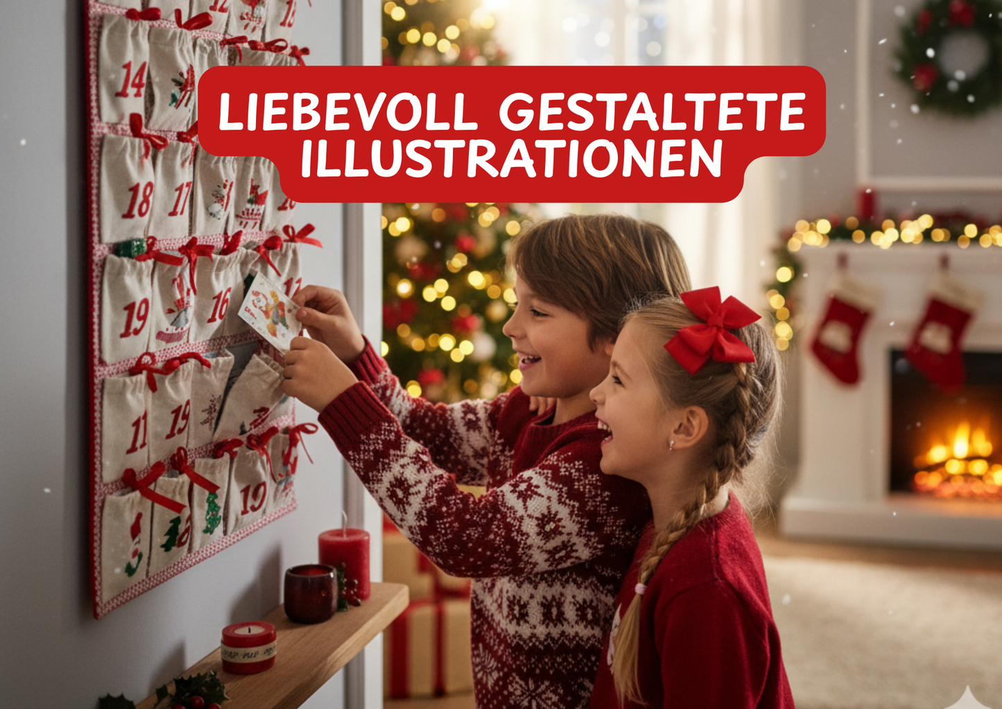 Weihnachts-Adventskalender Karten