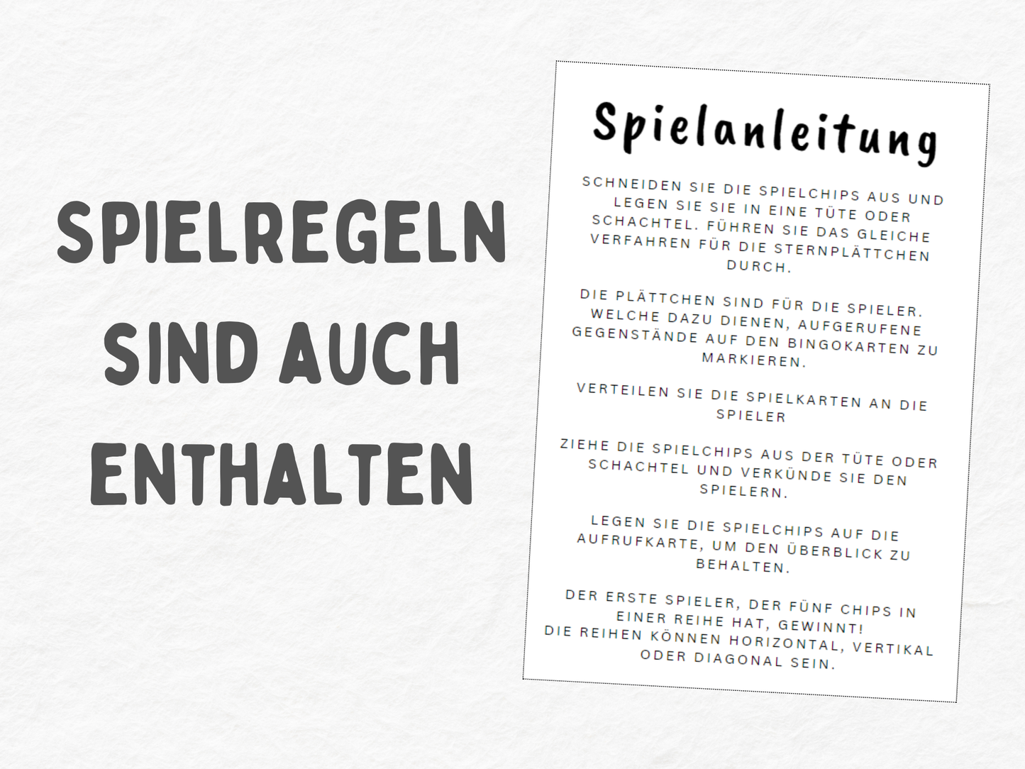 Weihnachtsspiel Bingo Spiel