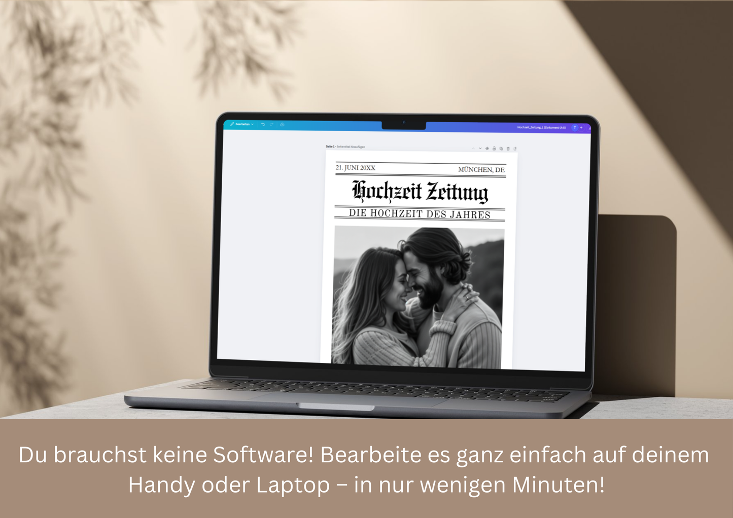 Zeitungsseite Brautjungfer