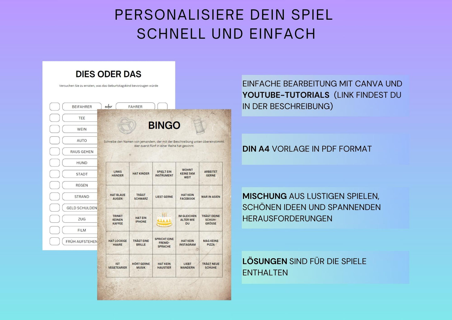 Geburtstagsspiel für Kinder und Erwachsene