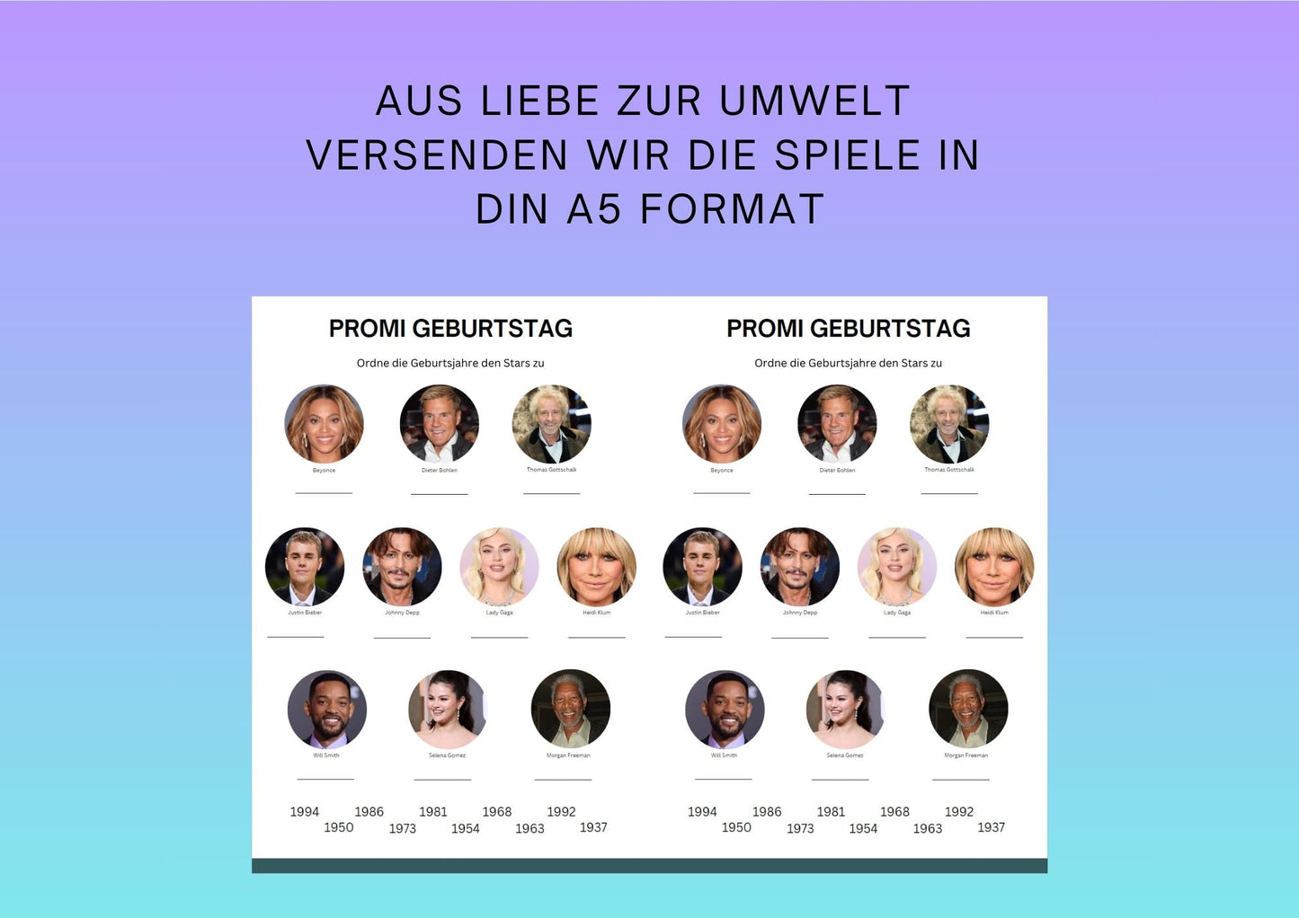 Geburtstagsspiel für Kinder und Erwachsene