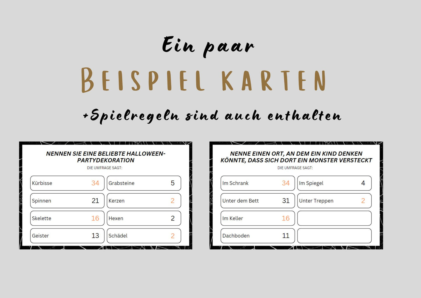 Halloween Spiel - Antwort Duell