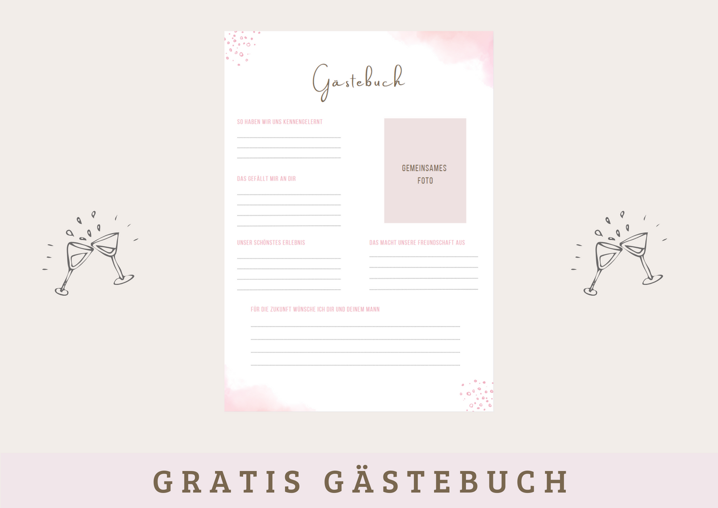 Junggesellenabschied Spiel Frauen- JGA Spiel rosa