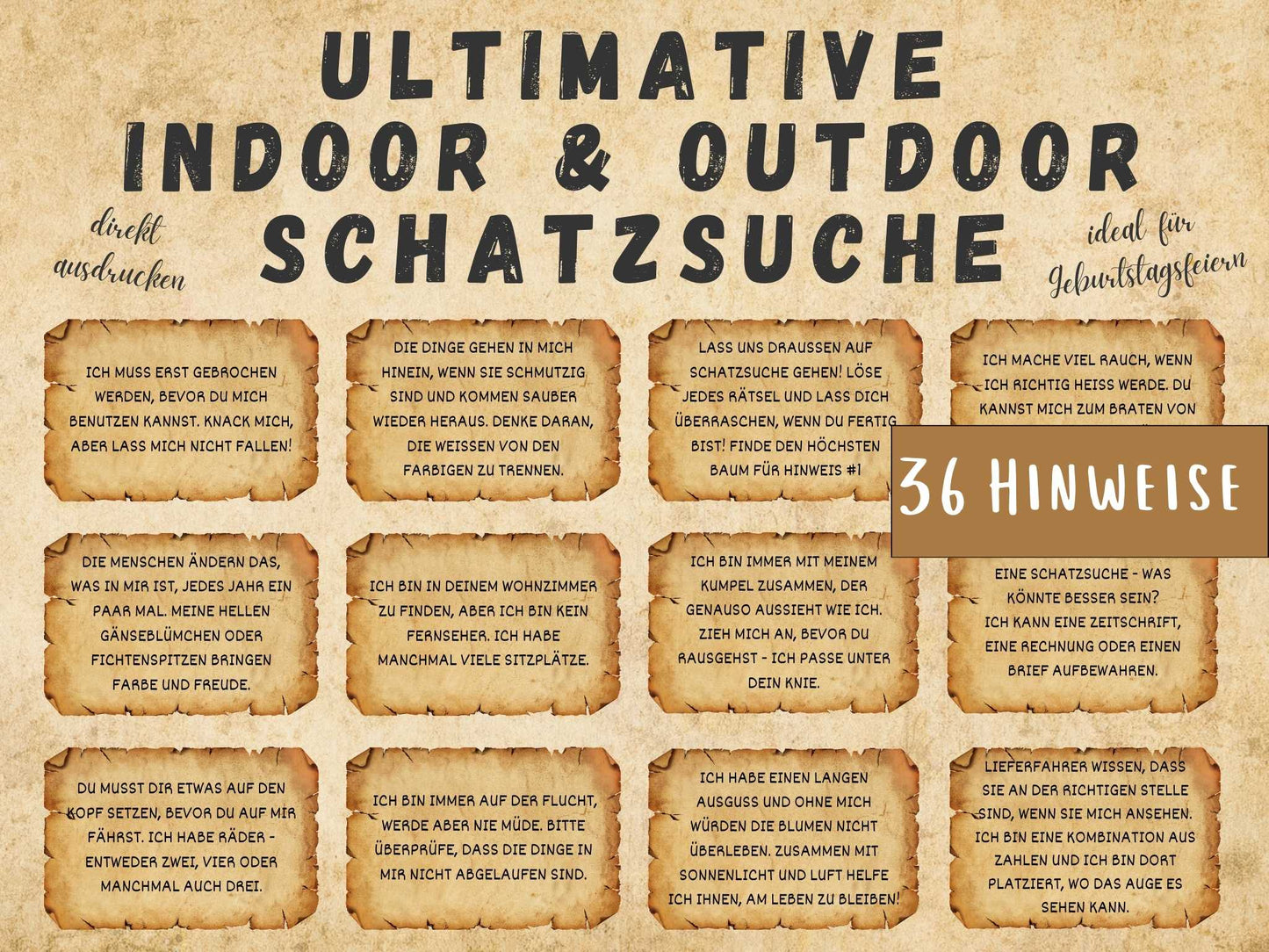 Schatzsuche für Kindergeburtstag