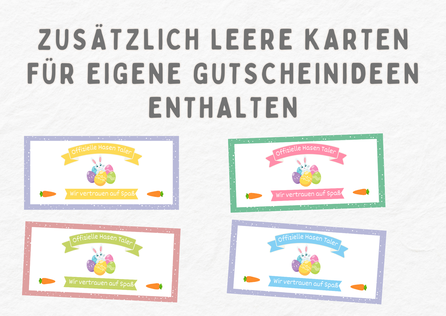 Ostern - Eiersuche Gutscheine