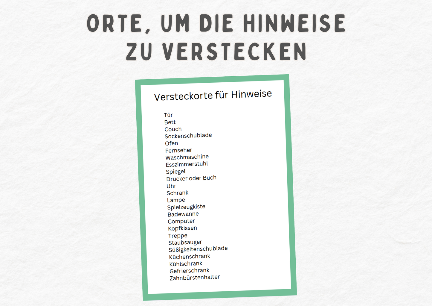 Ostern - Schnitzeljagd mit Gutscheinen