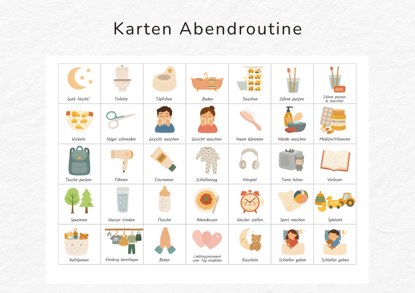 Routineplaner Kinder - Baustelle