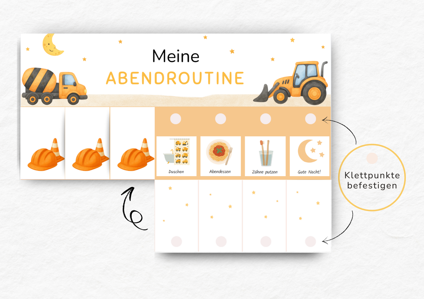 Routineplaner Kinder - Baustelle