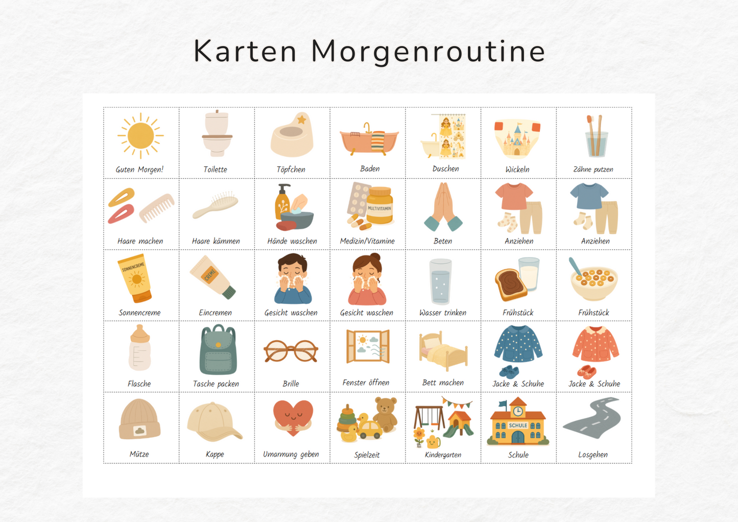 Routineplaner Kinder - Prinzessin