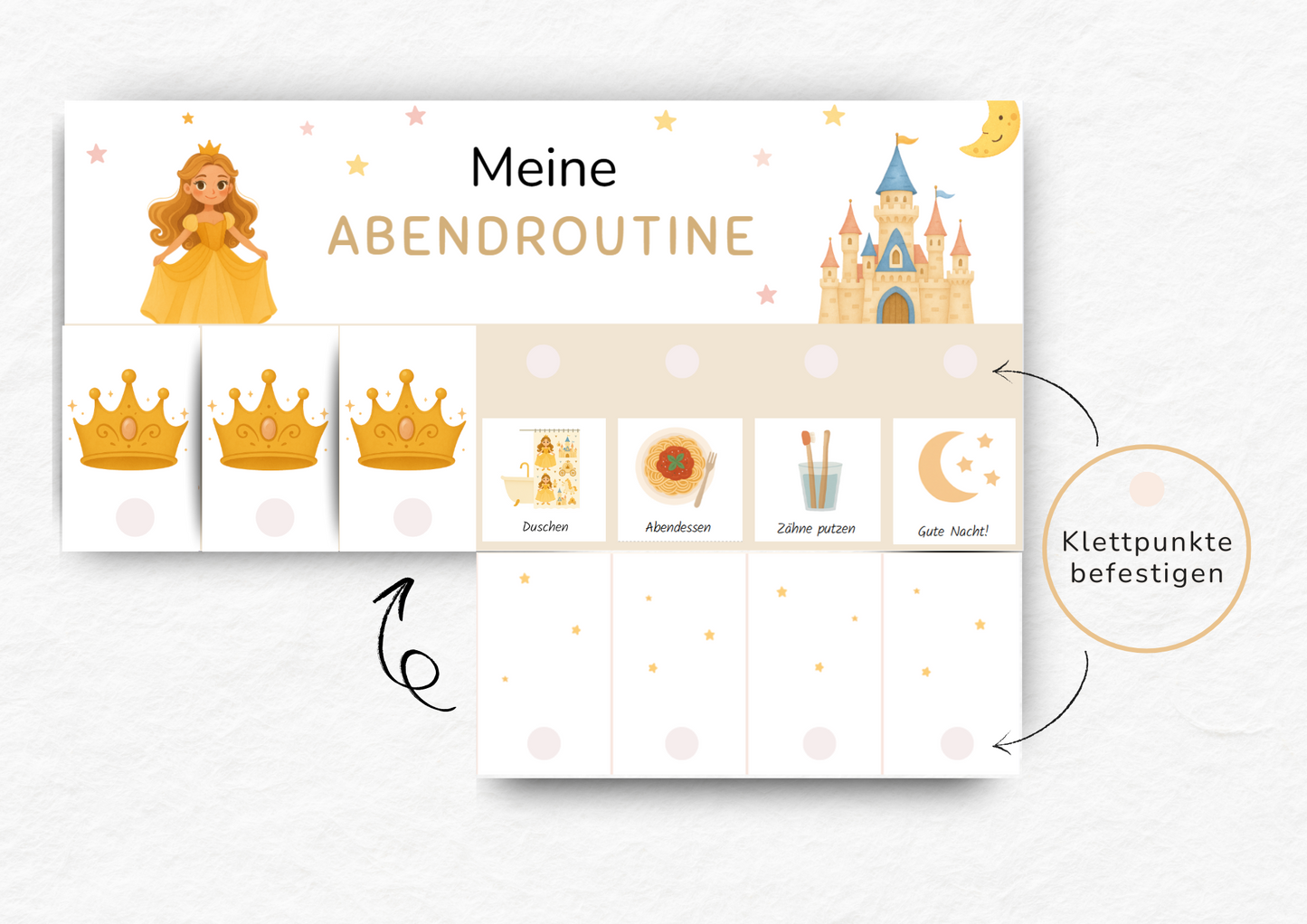 Routineplaner Kinder - Prinzessin