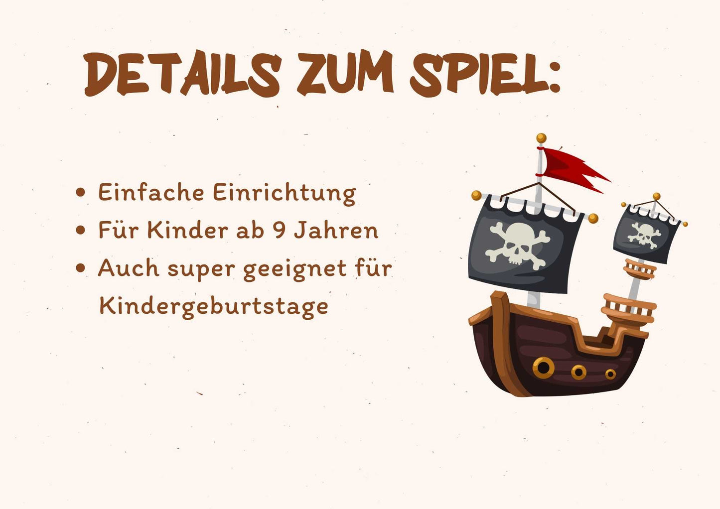 Schatzsuche Piraten - Schnitzeljagd für Kinder