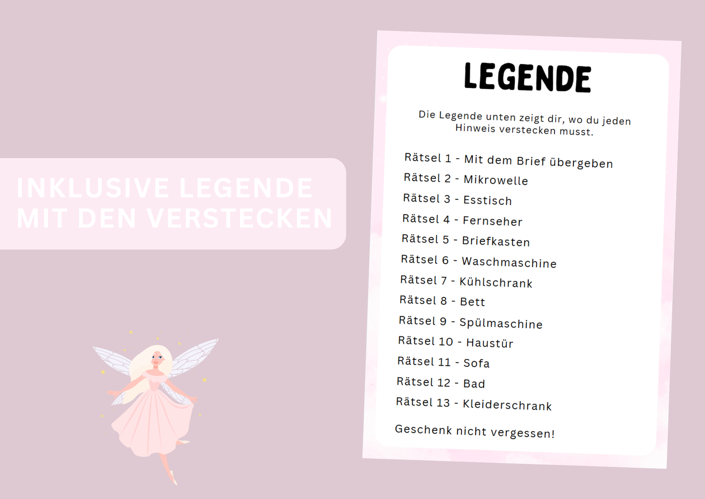 Feen Schnitzeljagd - Feen Schatzsuche