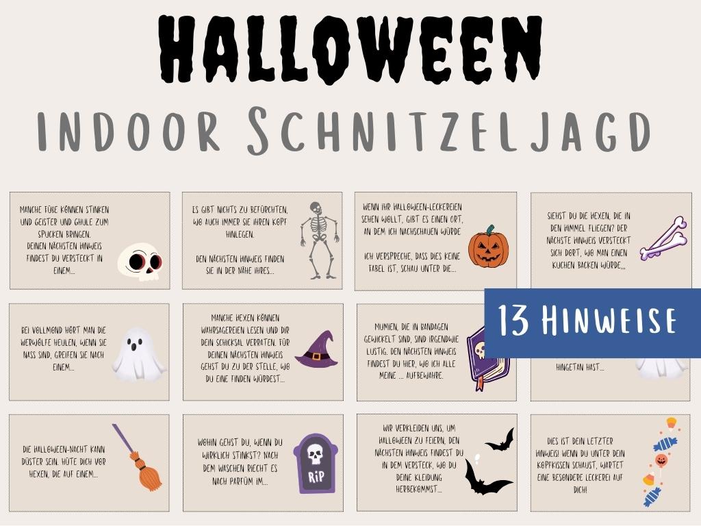 Halloween-Schnitzeljagd Spiel für Kinder
