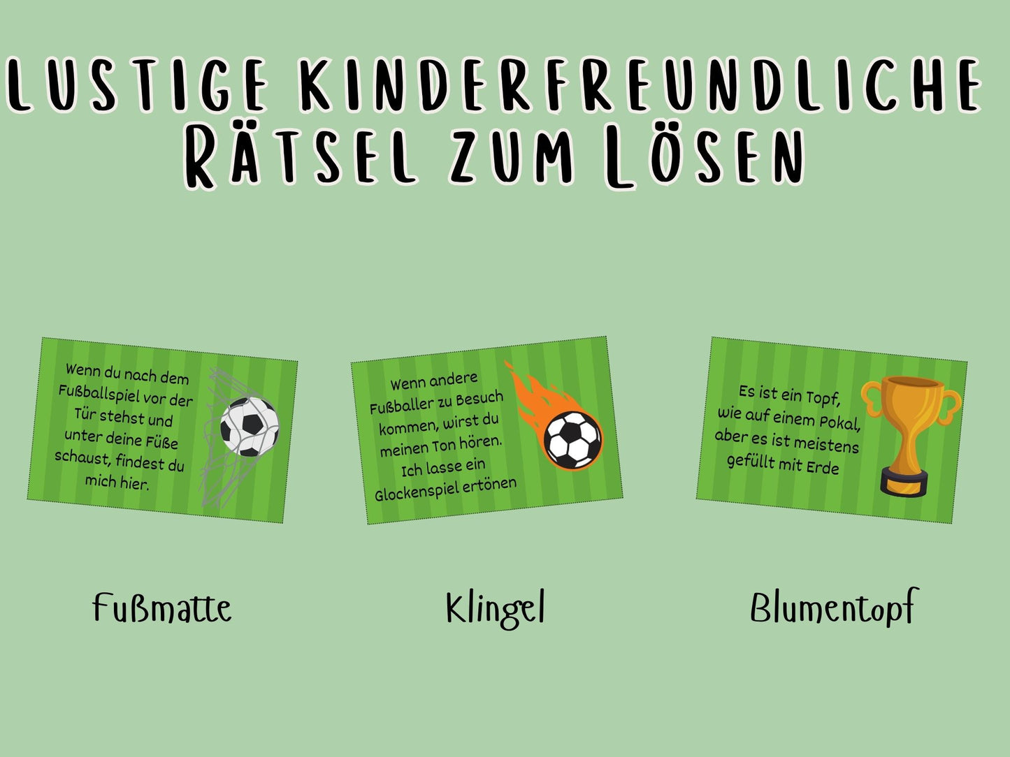 Fußball  Schnitzeljagd Spiel Kinder - im Garten