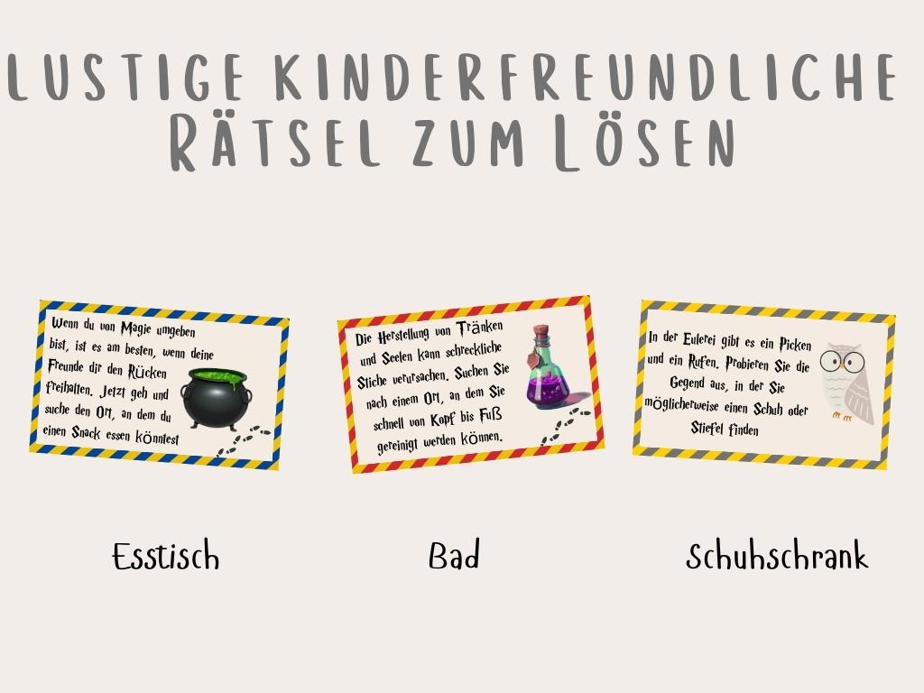 Zauberer-Schnitzeljagd Spiel für Kinder