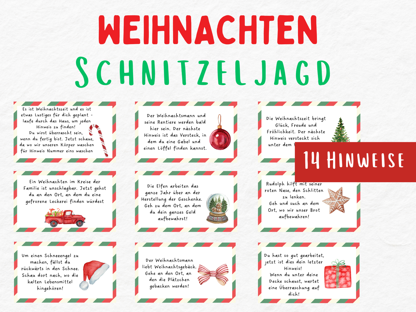 Weihnachtsspiel - Schnitzeljagd für Kinder