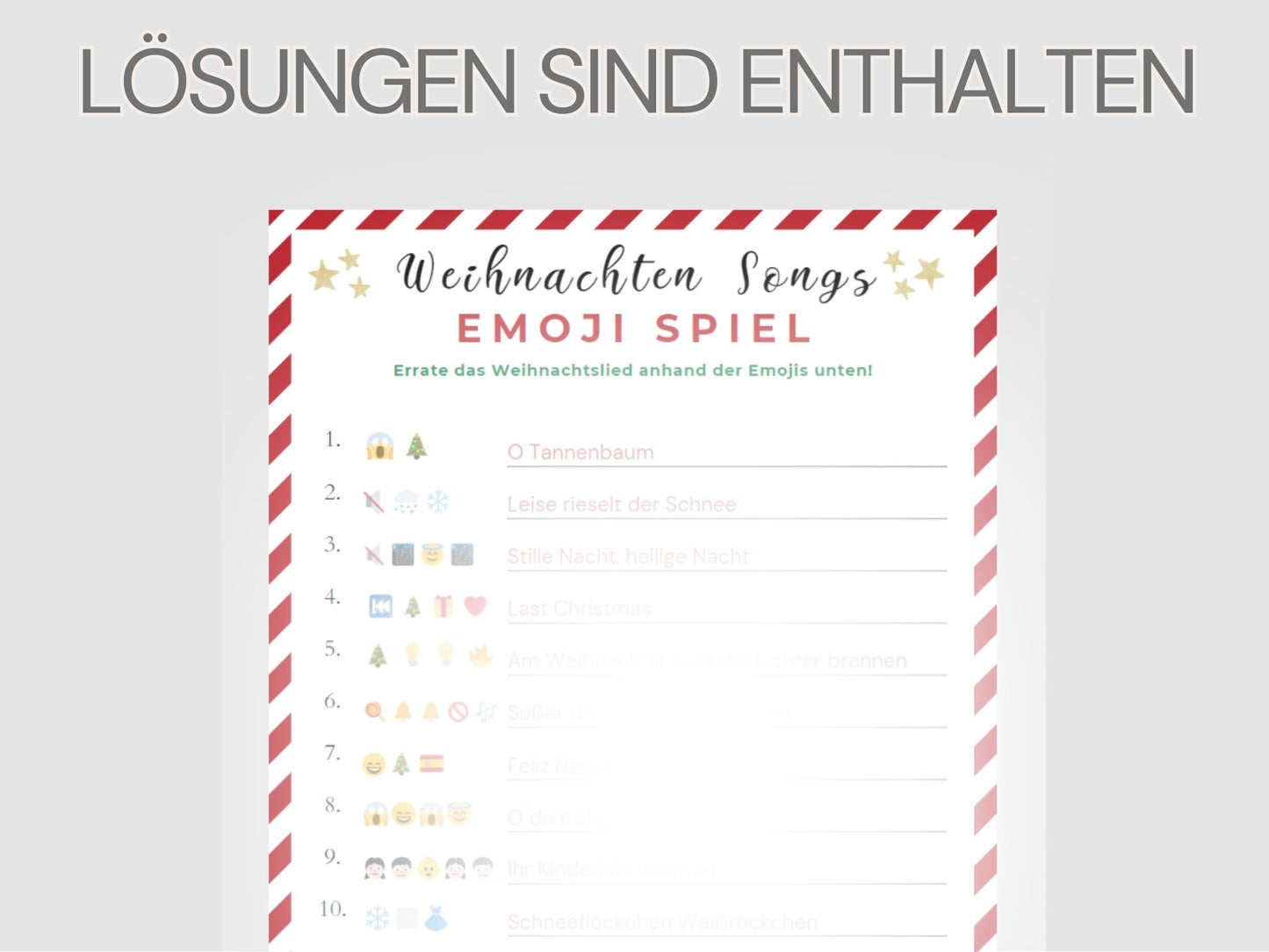 Weihnachtsspiel - Weihnachtslieder Emoji