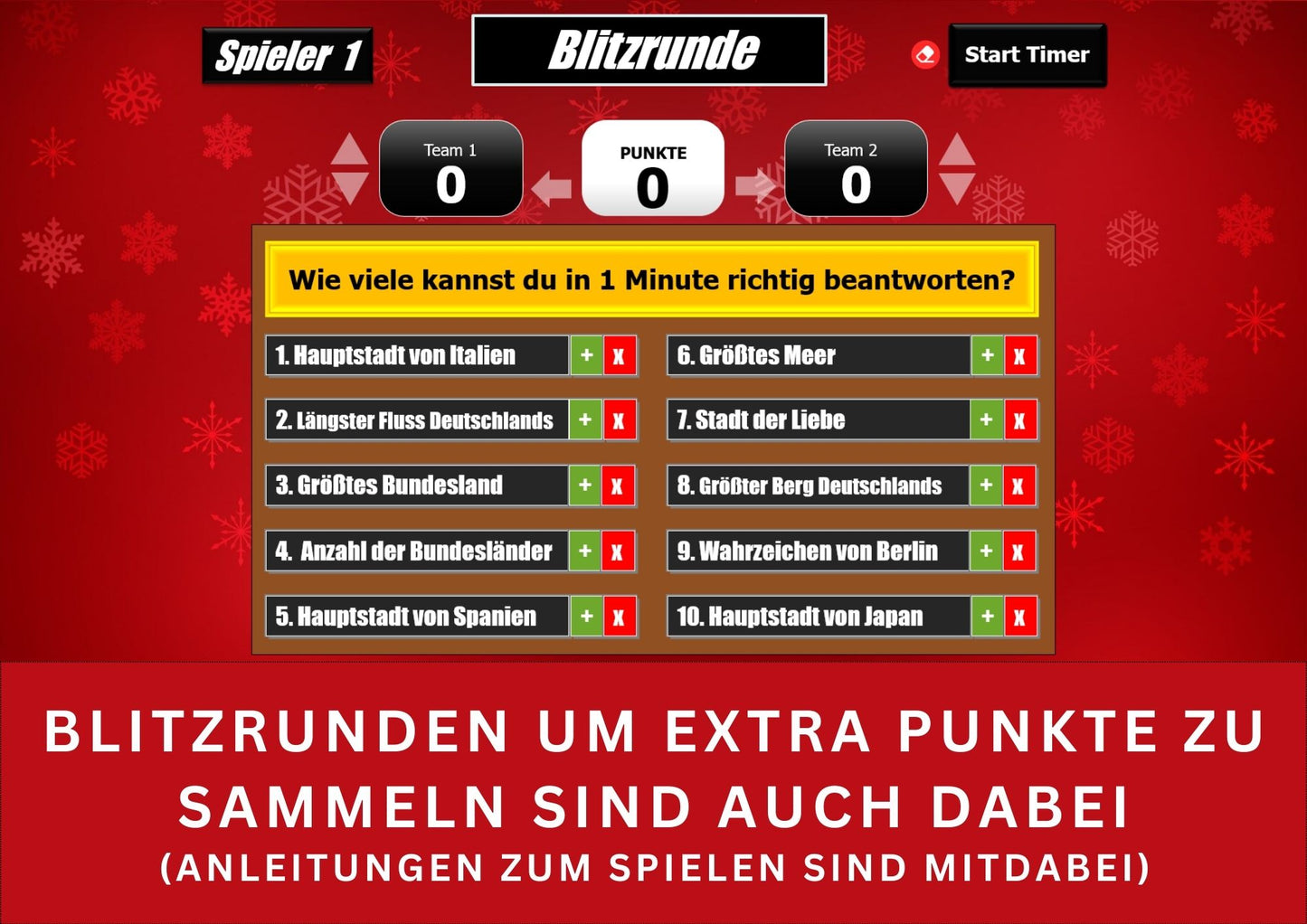 Weihnachtsspiel - Antwort Duell Spiel