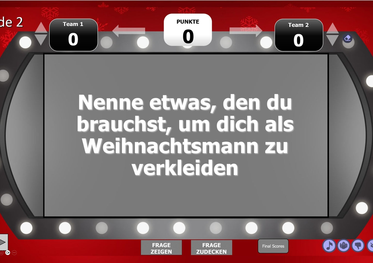 Weihnachtsspiel - Antwort Duell Spiel