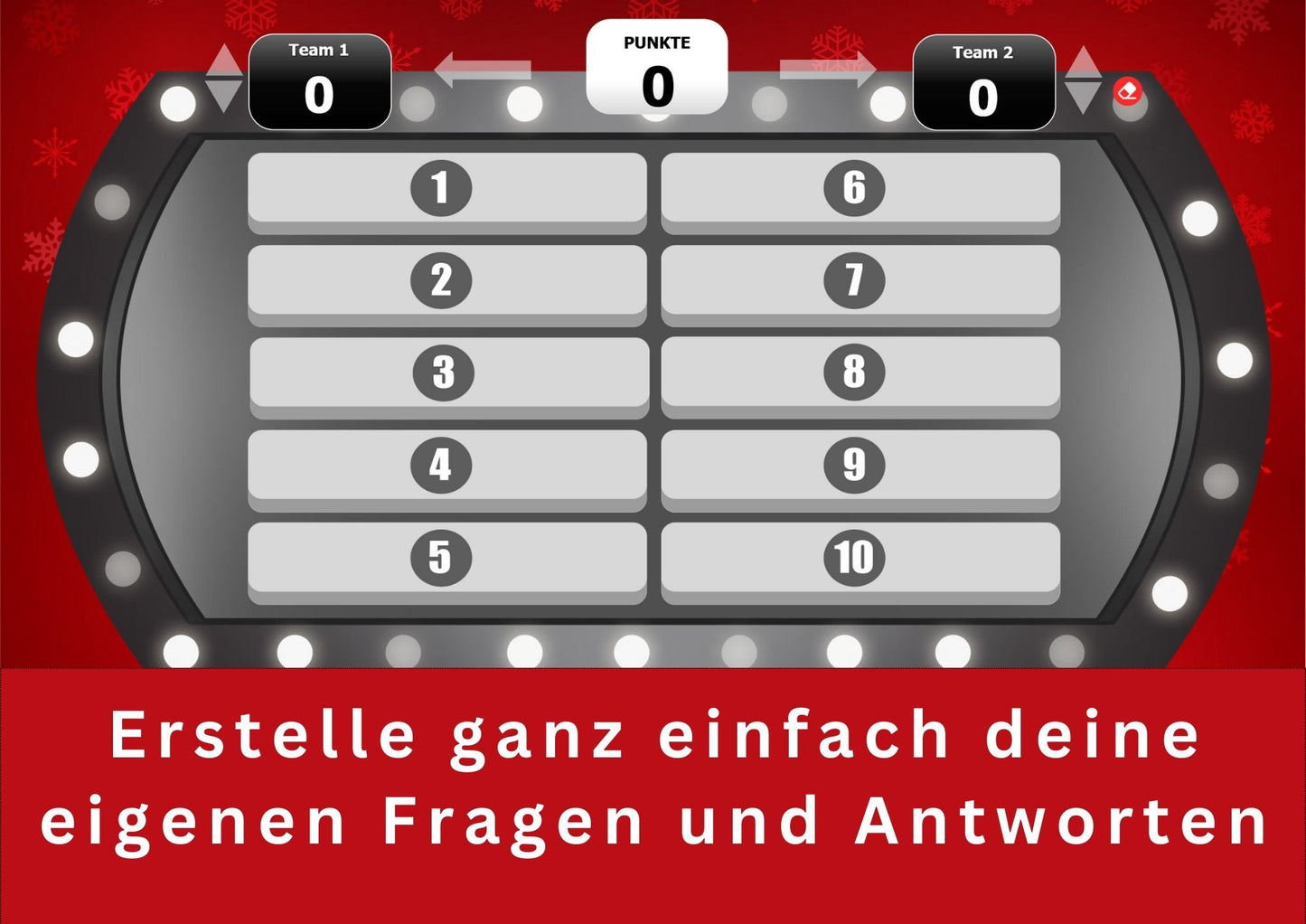 Weihnachtsspiel - Antwort Duell Spiel