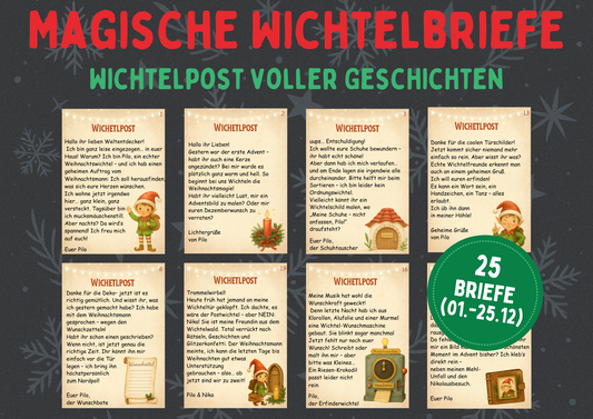 Weihnachtswichtel-Briefe – 25 Briefe