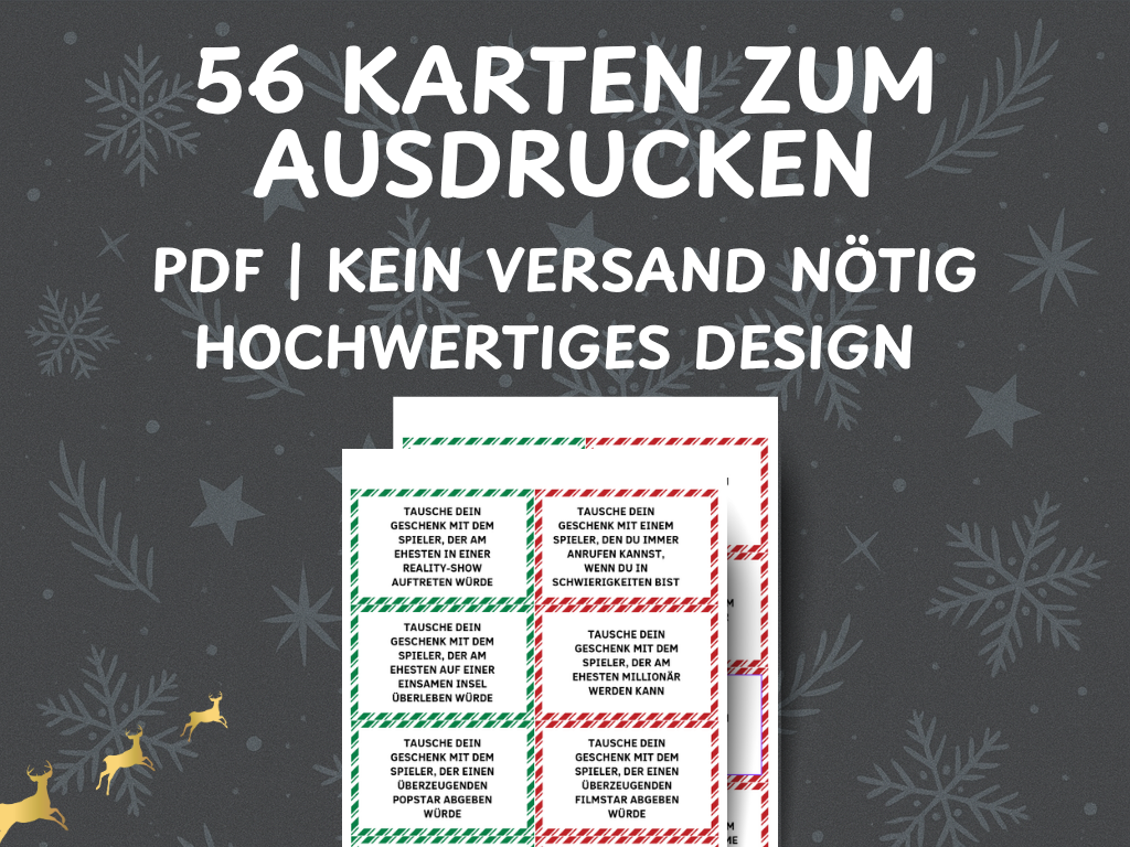 Weihnachtsspiel - Geschenke Wichteln Spiel