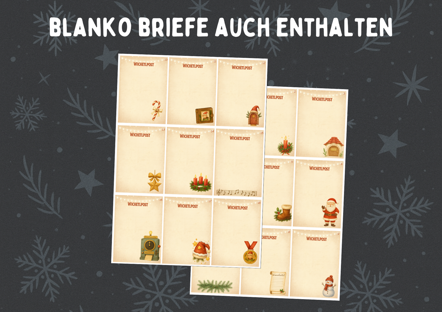Weihnachtswichtel-Briefe – 25 Briefe