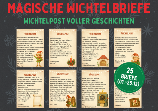 Weihnachtswichtel-Briefe – 25 Briefe