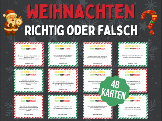Weihnachtsspiel  - Wahr oder Falsch Quiz