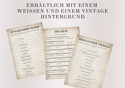 40 Geburtstagsspiel Set - Geboren in 1985