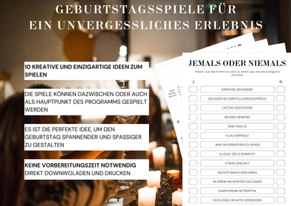 50 Geburtstagsspiel Set - Geboren in 1975