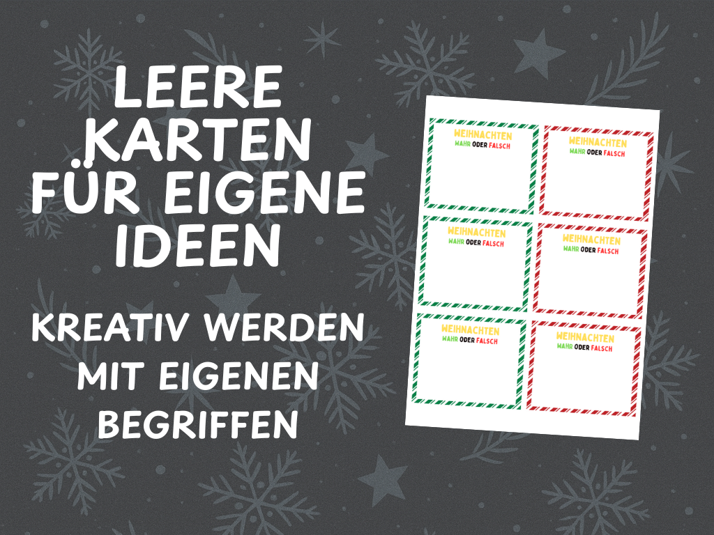 Weihnachtsspiel  - Wahr oder Falsch Quiz