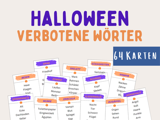 Halloween - Verbotene Wörter Spiel