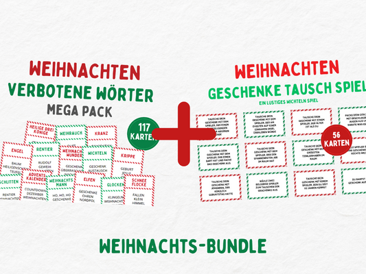 Weihnachten Tabu  & Wichteln Geschenke Spiel