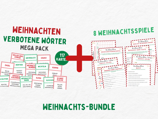 Weihnachten Tabu  & 8 Weihnachtsspiele Paket