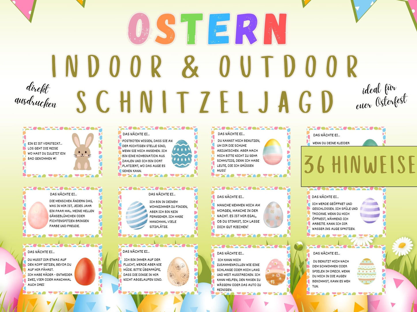 Ostern - Schnitzeljagd für Kinder