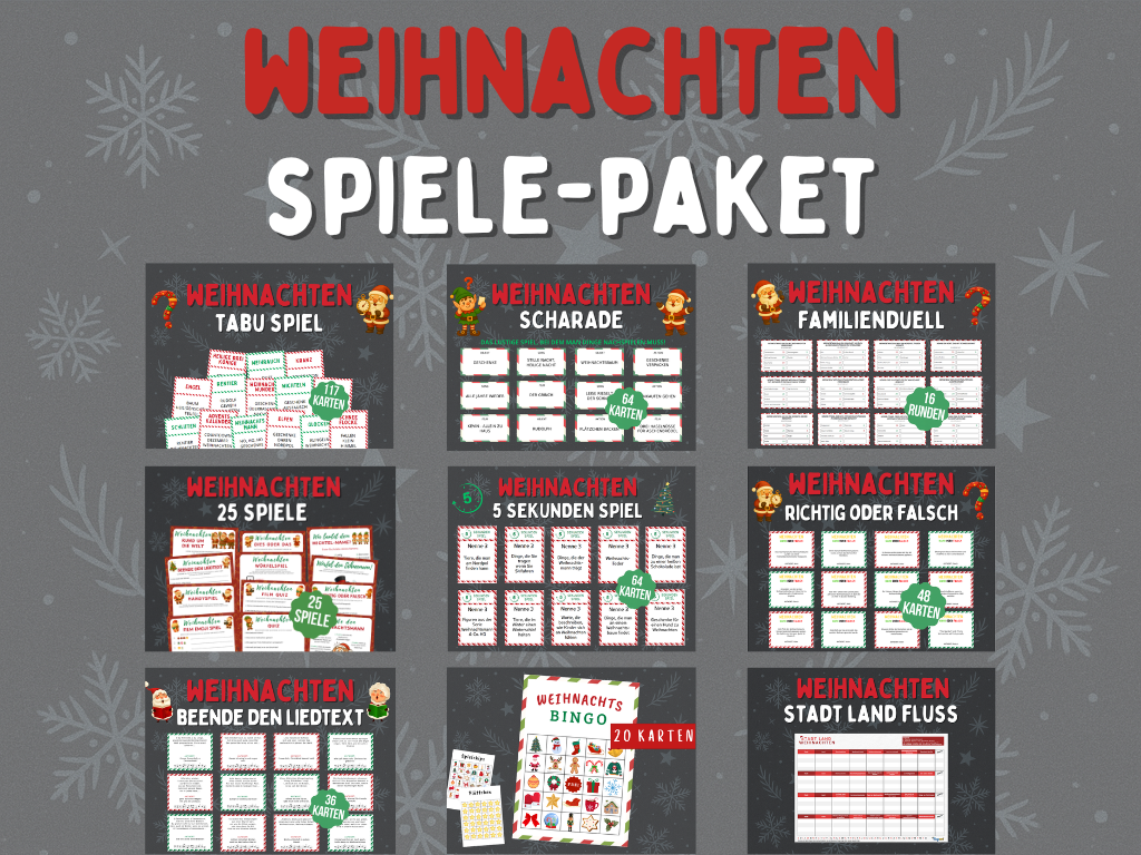 Weihnachten Spiele-Paket - Mega Pack