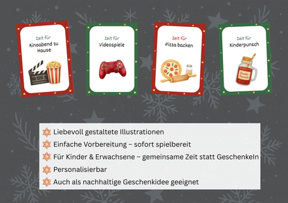 Weihnachts-Adventskalender Karten