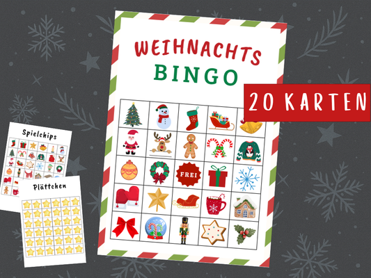 Weihnachtsspiel  Bingo Spiel