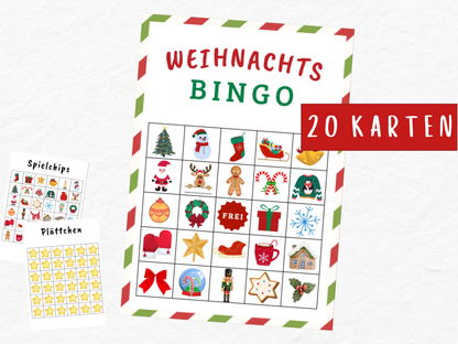 Weihnachtsspiel  Bingo Spiel