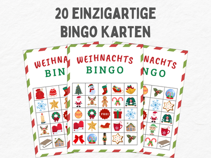 Weihnachtsspiel  Bingo Spiel