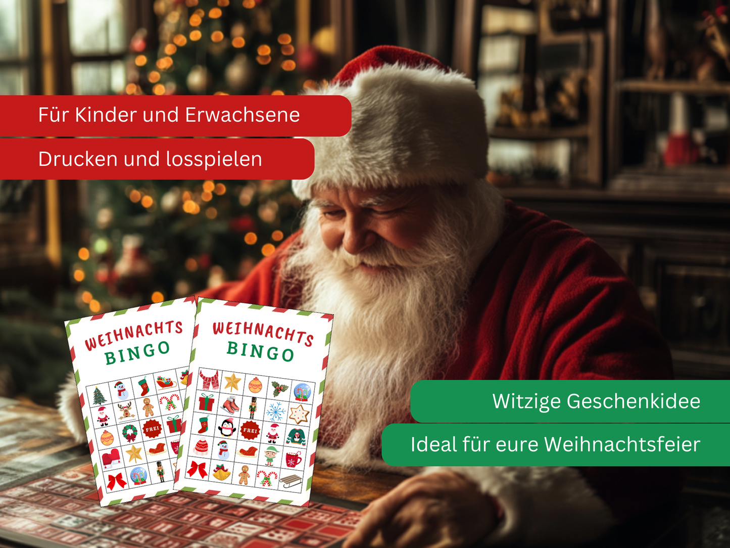 Weihnachtsspiel  Bingo Spiel