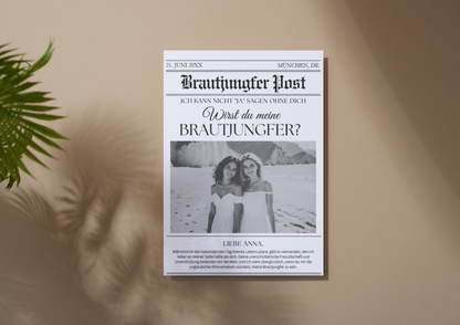 Zeitungsseite Brautjungfer