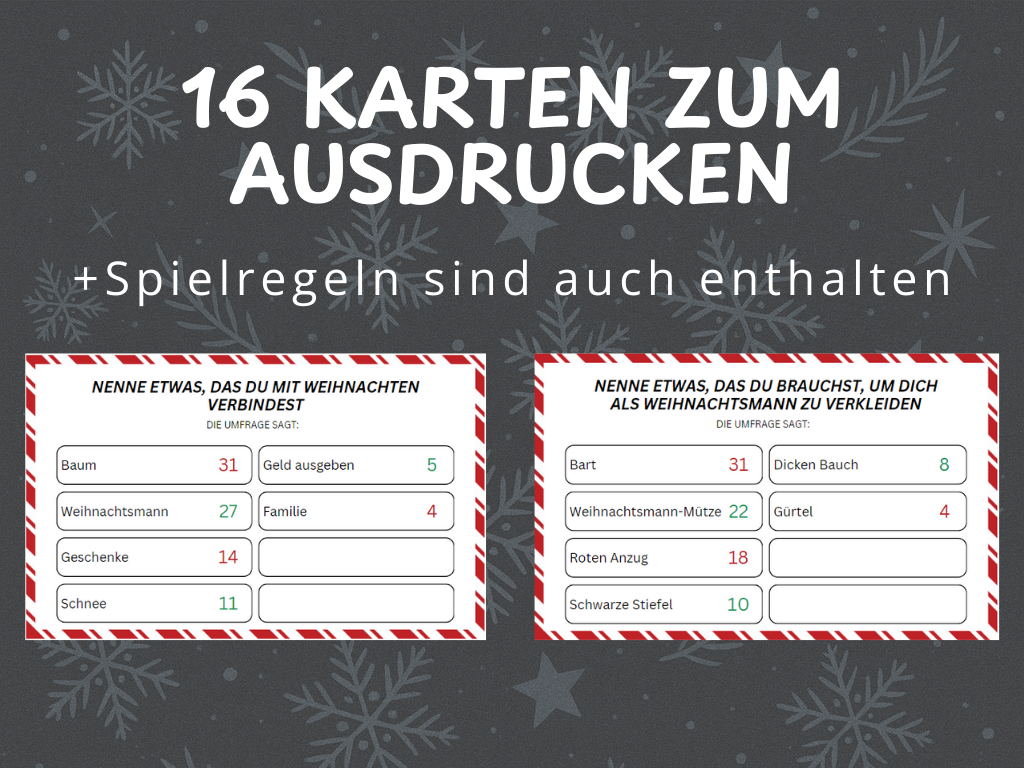 Weihnachtsspiel - Familienduell Spiel