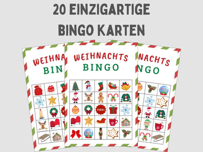 Weihnachtsspiel  Bingo Spiel